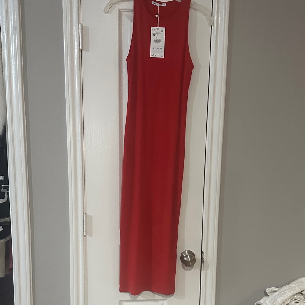 Zara Red Midi Dress